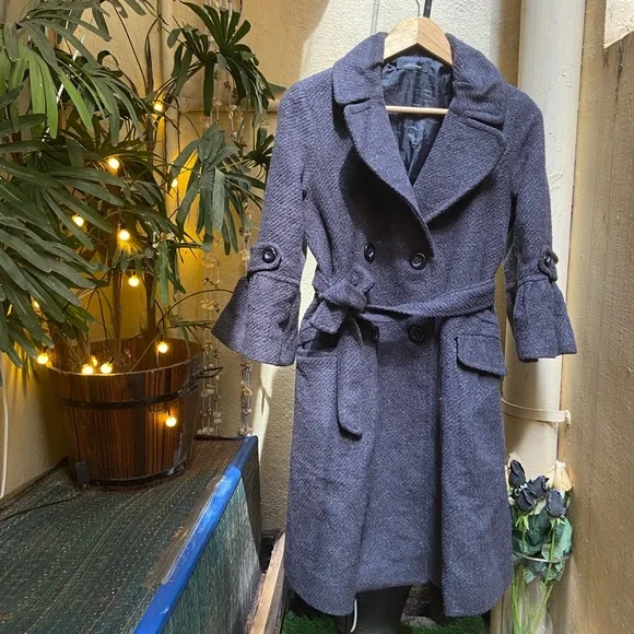Casual Belted Capris Coat. Size - M - Picture 1 of 15